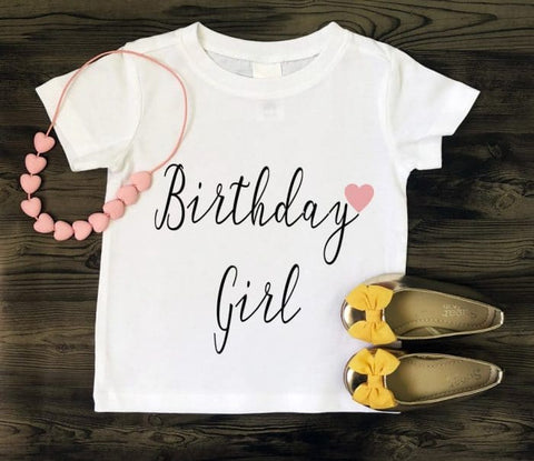 Birthday Girl Love Heart T-Shirt