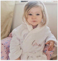 Baby and kids personalised fleece dressing gown robe