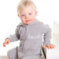 Personalised Baby Toddler Hooded All In One Fleece Zip Onesie