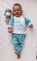 Personalised Sweet Dreams Baby & Kids Cloud Cotton Pyjamas