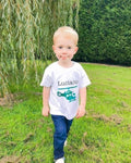 Personalised helicopter kids t-shirt