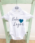 Personalised surname new baby grow