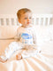 Personalised Cloud and Star Baby & Kids Blue Star Cotton Pyjamas