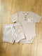 Personalised Baby and Kids Ribbed Bodysuit & Shorts