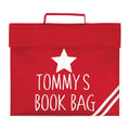 Kids personalised star print school bookbag