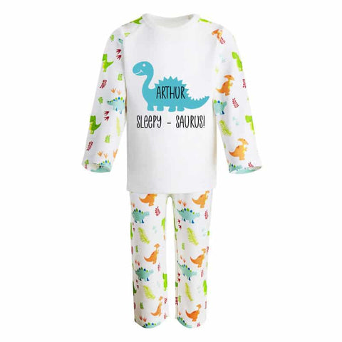 Personaliosed Baby and Kids Personalised Dinosaur Pyjamas