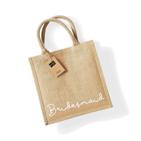 Personalised Bridesmaid Jute Bag