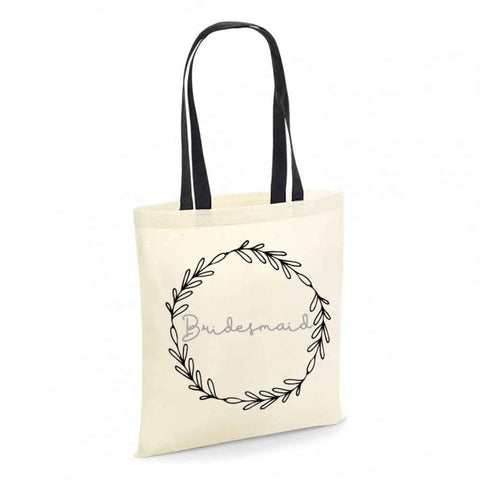 Personalised Bridesmaid Wreath Shopper Bag