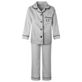 Personalised Initials Grey Satin Pyjamas