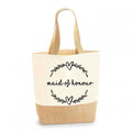 Personalised Maid of Honour Wreath Canvas Tote Bag