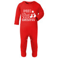 Personalised Babies' First Christmas Red Sleepsuit