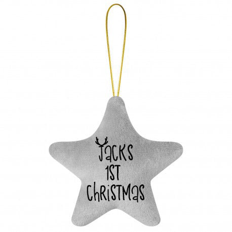 Personalised First Christmas Reindeer Bauble Decoration