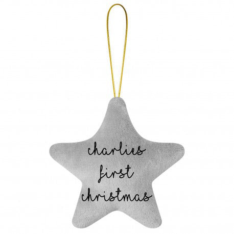 Personalised First Christmas Star Bauble Decoration