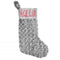 Personalised Plush Christmas Stocking in Red, Grey and Cream