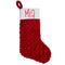 Personalised Plush Christmas Stocking in Red, Grey and Cream