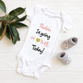 personalised is going home today baby grow