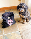 Personalised Doggy Backpack Black